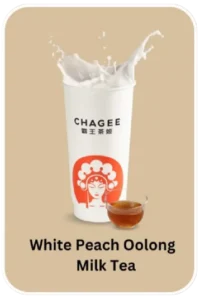 Chagee White Peach Oolong Milk Tea