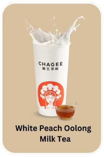 Chagee Menu White Peach Oolong Milk Tea