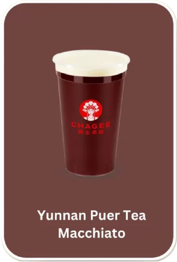 Chagee Menu Yunnan Puer Tea Macchiato